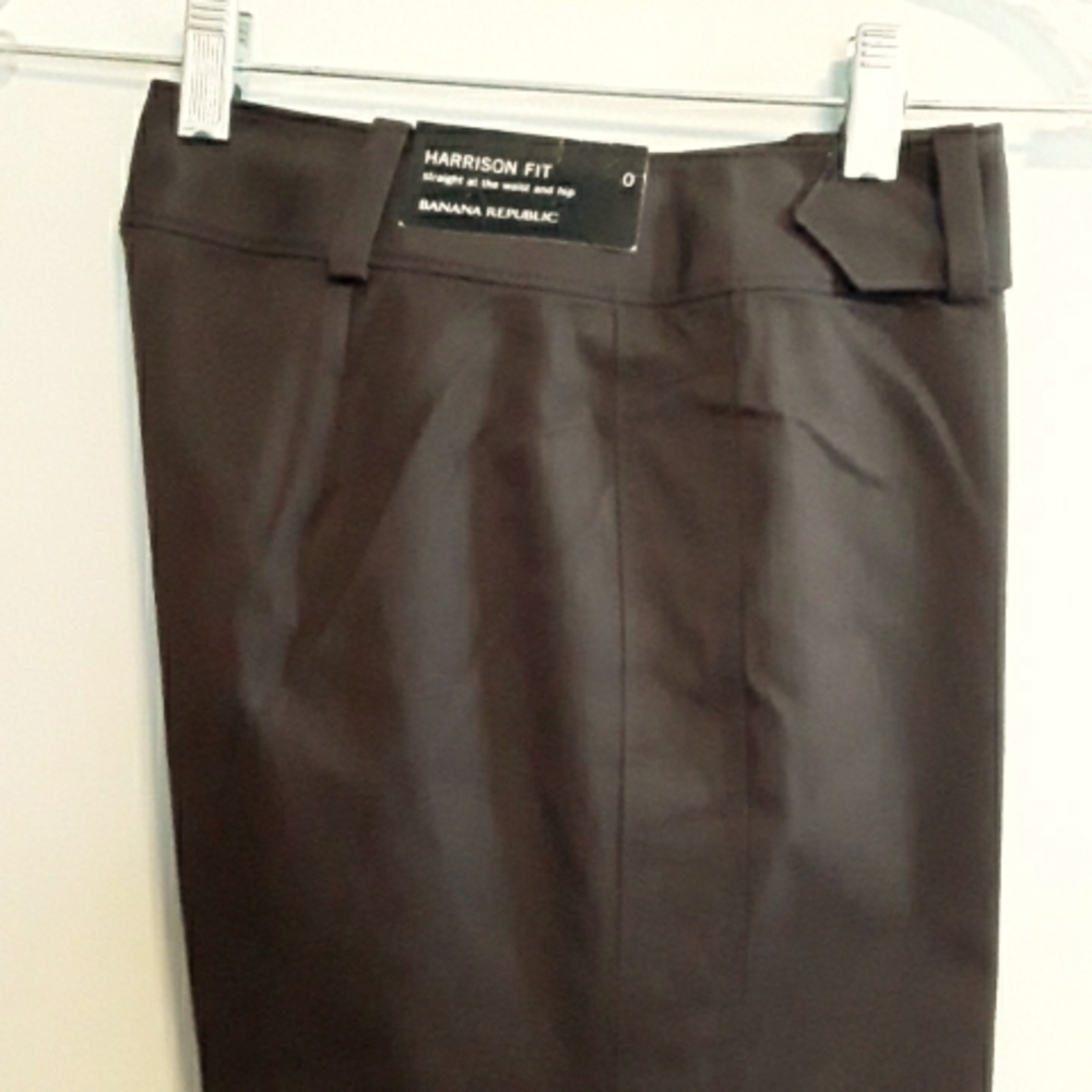 Banana Republic Harrison fit trouser pant, brown sz 0